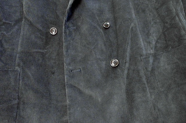 Tommy Hilfiger Mens Modern fit Double Breasted Corduroy Suit Jacket 46 R Blue