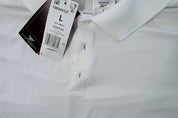 Reebok Mens Regular fit Short Sleeve Polo Shirt Large White Solid