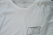 Nike Mens Regular fit Long Sleeve T-Shirt Rashguard Swimwear Large White Solid