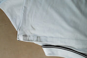 Karl Lagerfeld Paris Mens Regular fit Short Sleeve Polo Shirt Large White Blue