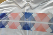 PGA TOUR Men Regular fit Short Sleeve Polo Shirt XL White Argyle