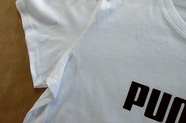 Puma Men Regular fit Short Sleeve T-Shirt Shirt Large White Solid