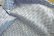 Club Room Mens Regular fit Dress Shirt Large 16.5 in 36-37 Light Blue Check