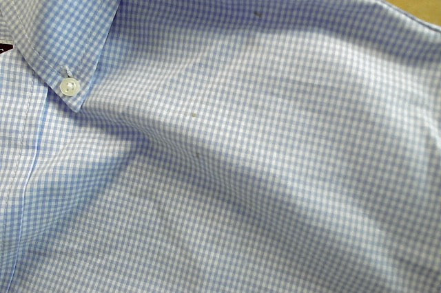 Club Room Mens Regular fit Dress Shirt Large 16.5 in 36-37 Light Blue Check