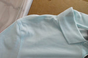 Ax Armani Exchange Mens Regular fit Short Sleeve Polo Shirt Large Blue Solid