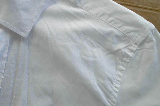 TAYION Mens Slim fit Dress Shirt Medium 15-15.5 34-35 White Solid