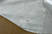 Calvin Klein Mens Slim fit Dress Shirt Medium 15.5 in 32-33 Light Grey Striped