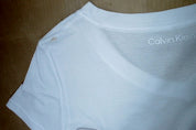 Calvin Klein Womens Regular fit Short Sleeve T-Shirt Shirt Large White Solid