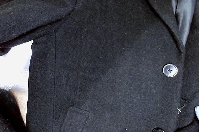 Calvin Klein Mens Slim fit Overcoat Coat 40 S Black Solid