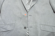 Kenneth Cole Mens Slim fit Suit Jacket Blazer 40 S Light Grey Solid Stretch