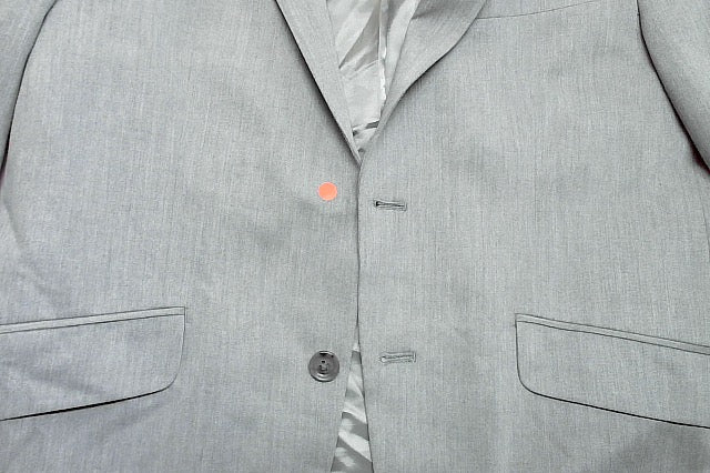 Kenneth Cole Mens Slim fit Suit Jacket Blazer 40 S Light Grey Solid Stretch