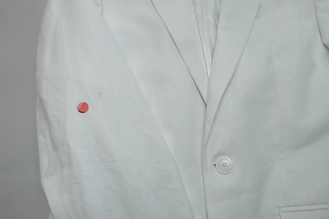 Bar III Mens Slim fit Linen Cotton Suit Jacket Blazer 34 S White Solid