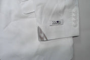 Tayion Mens Classic fit Suit Jacket Blazer 42 S White Solid