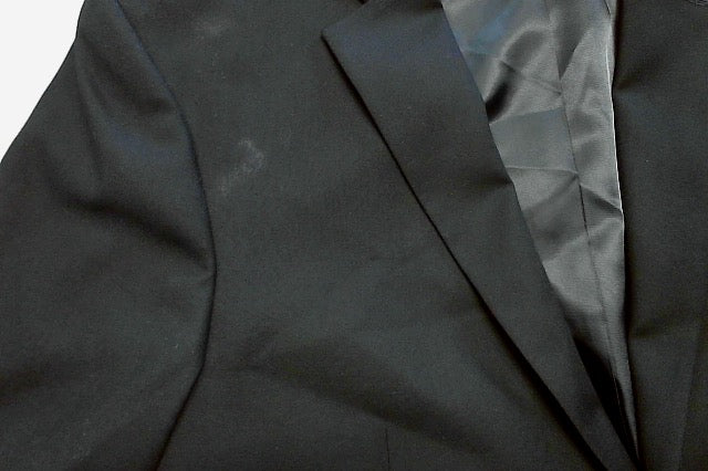 Kenneth Cole Mens Slim fit Suit Jacket Blazer 44 L Black Solid Stretch