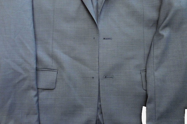 Calvin Klein Mens Slim fit Wool Suit Jacket Blazer 42 L Blue Solid Stretch
