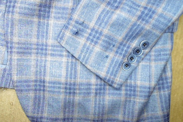 Robert Graham Mens Slim fit Sport Coat Blazer 42 R Blue Plaid