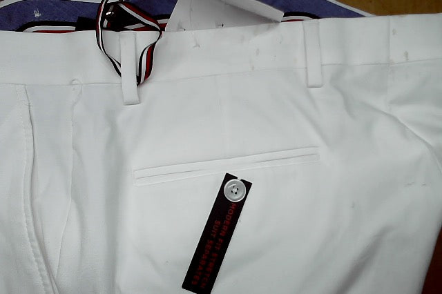 Tommy Hilfiger Mens Modern fit Dress Pants 34 / 32 White Solid Stretch