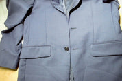 Calvin Klein Mens Slim fit Suit Jacket Blazer 38 R Blue Solid Stretch Wool