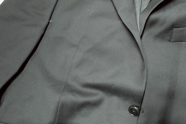 Michael Kors Mens Classic fit Suit Jacket Blazer 44 S Black Solid Stretch Wool