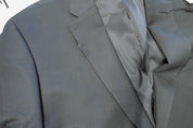 Bar Iii Mens Slim fit Suit Jacket Blazer 46 R Black Solid Wool
