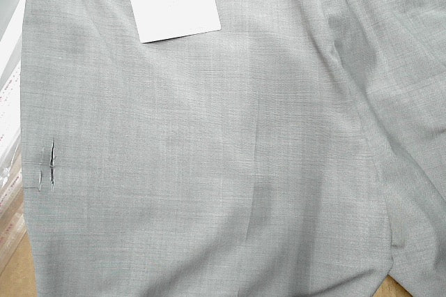 Calvin Klein Mens Slim fit Dress Pants 34 / 32 Light Grey Solid Stretch Wool