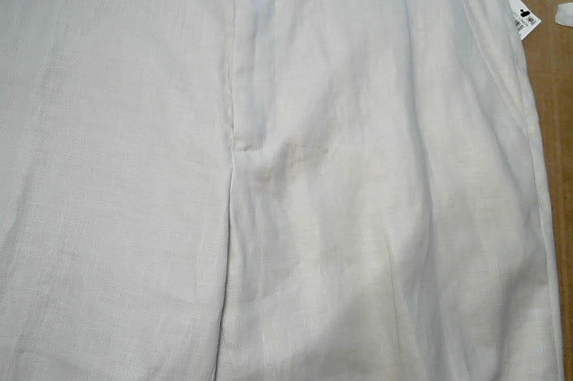 International Concepts Mens Regular fit Dress Pants 32 / 32 Beige Solid Linen