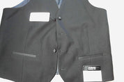 Alfani Mens Classic fit Button-Up Suit Vest Medium Black Solid Stretch
