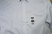 Calvin Klein Mens Slim fit Dress Shirt Large 16.5 in 34-35 Blue Herringbone