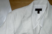 Club Room Mens Classic fit Sport Coat Blazer Medium White Solid Linen