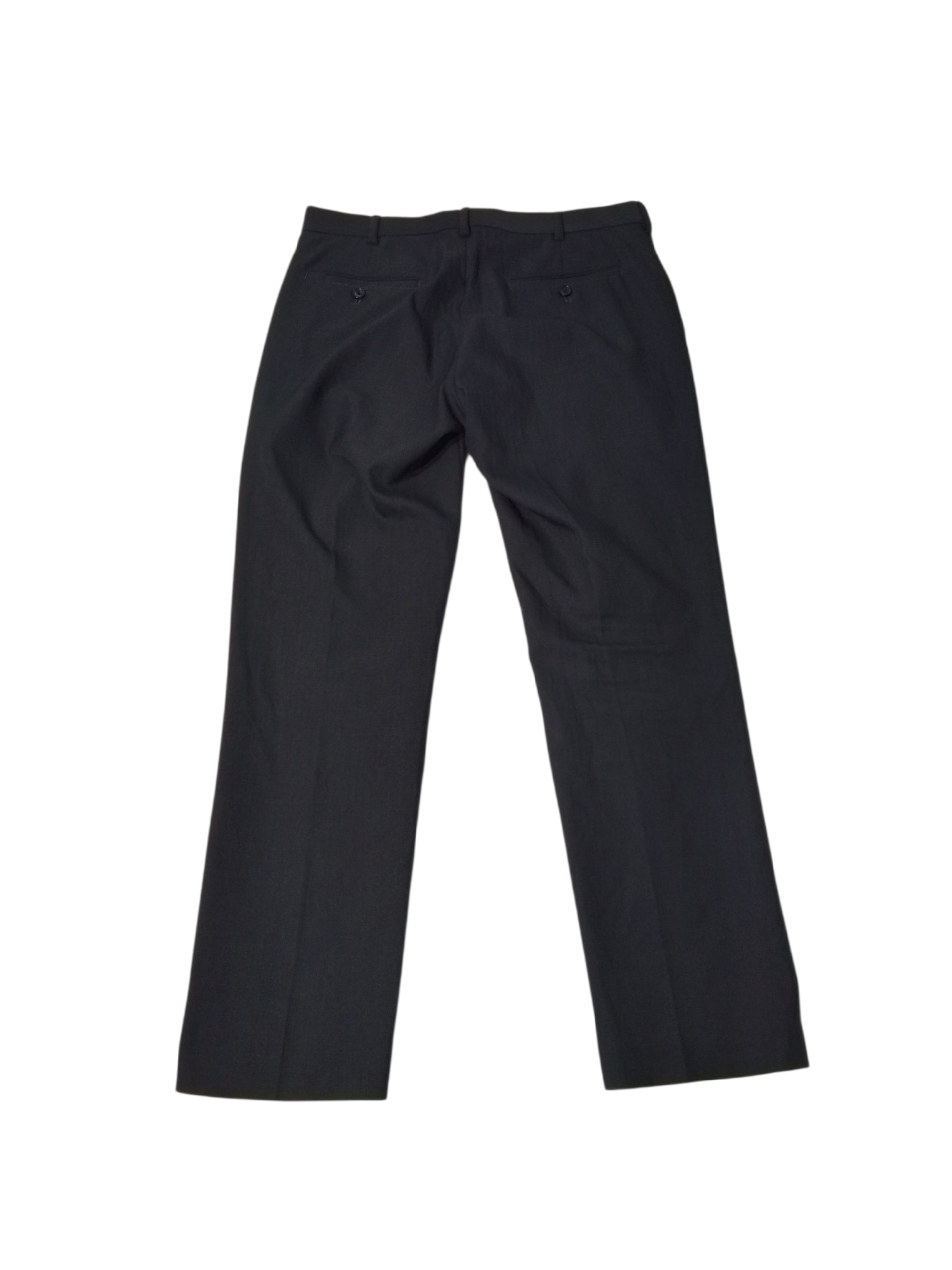 Van Heusen Mens Slim fit Dress Pants 33 / 30 Grey Herringbone