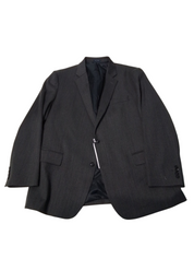 Stafford Mens Classic fit Sport Coat Blazer 48 R Grey Herringbone