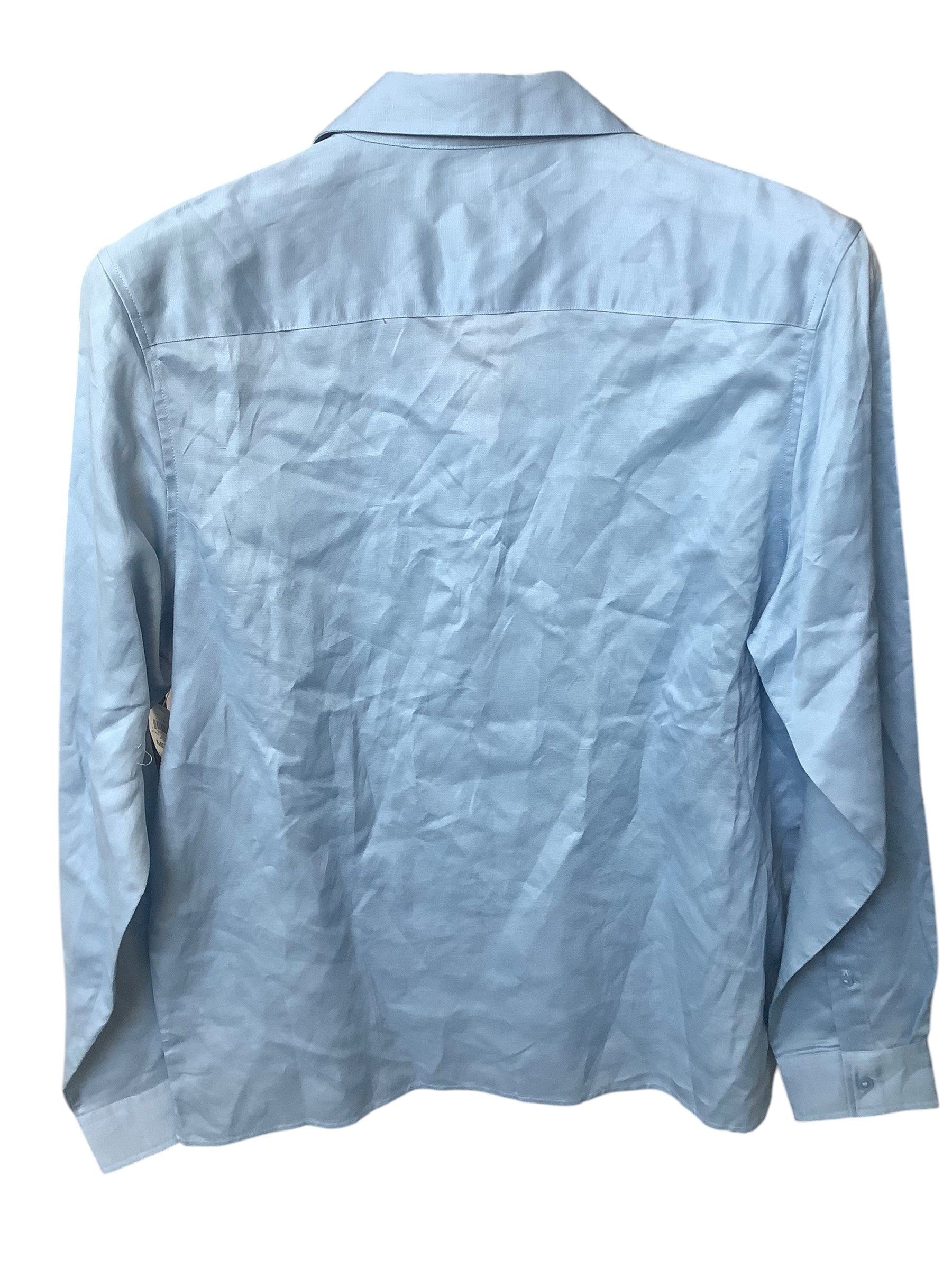 INC International Concepts Mens Linen Button Down Medium Blue Solid