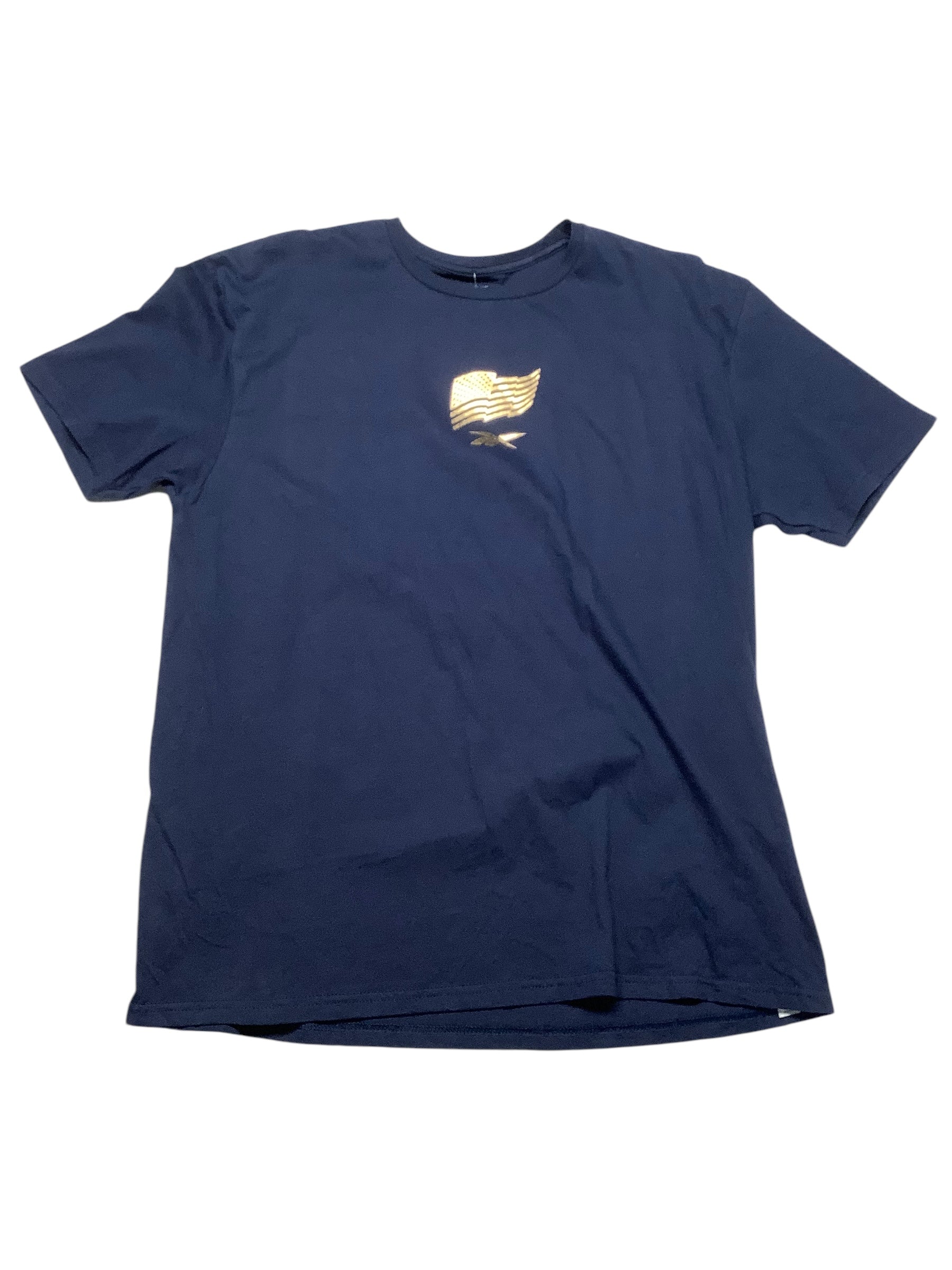 Reebok Mens Regular fit Short Sleeve T-Shirt Shirt Large Navy Blue
