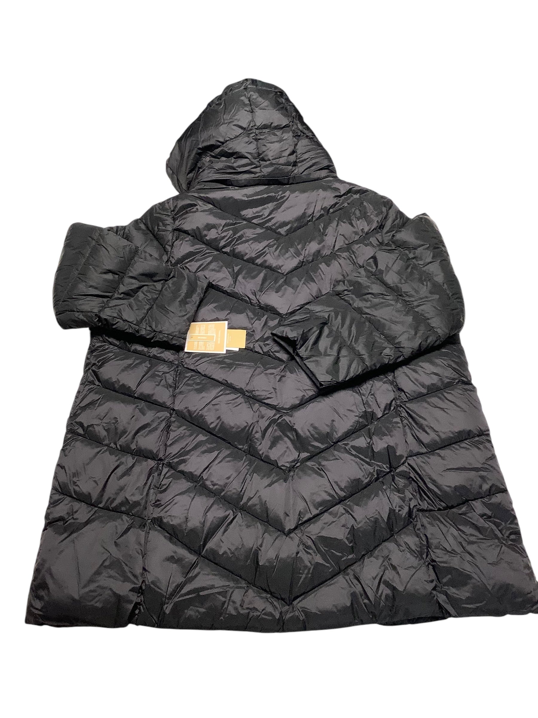 Michael Kors Womenss Puffer Jacket Coat 4X Black Solid