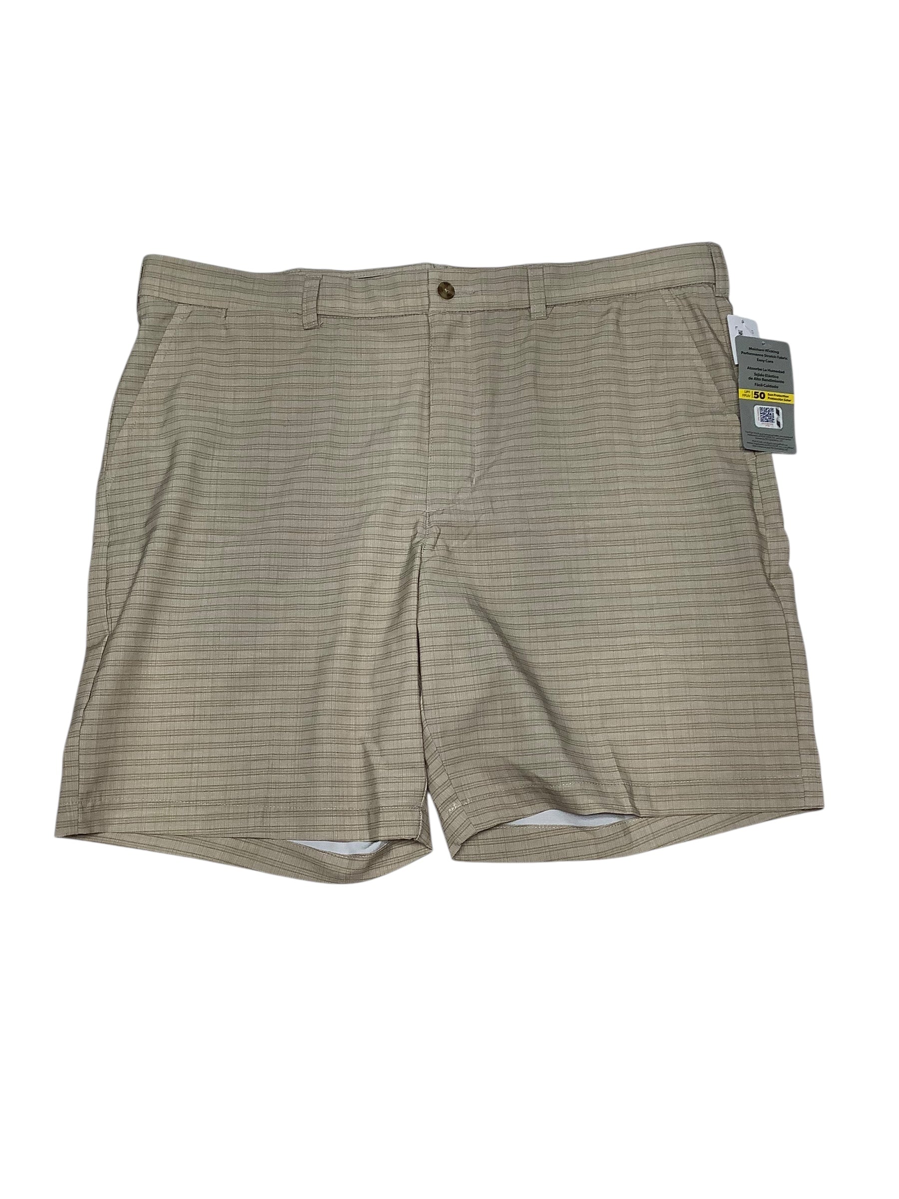 Pga Tour Mens Regular fit Golf Shorts 36 / 8 Beige Check
