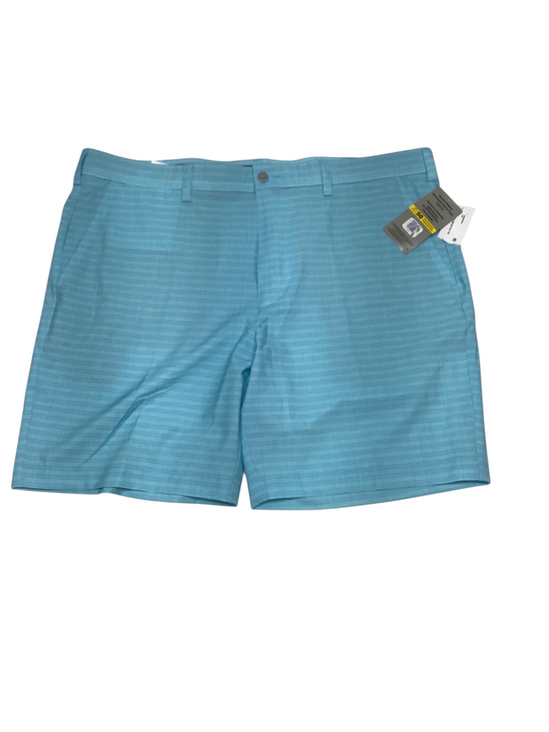PGA TOUR Mens Regular fit Golf Shorts 32 Blue Plaid