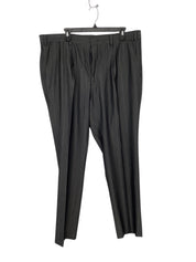 Karl Lagerfeld Mens Modern fit  Pleated Dress Pants 42 / 32 Grey Striped