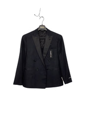 Karl Lagerfeld Mens Modern fit Double Breasted Tuxedo Jacket Blazer 44 L Black