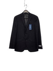 Kenneth Cole Reaction Mens Slim fit Suit Jacket Blazer 40 R Black Solid Stretch
