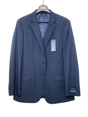Nautica Mens Modern fit Suit Jacket Blazer 42 R Blue Plaid Stretch