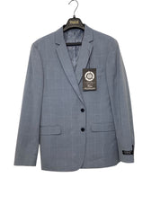 Nick Graham Mens Modern fit Suit Jacket Blazer 46 R Blue Plaid Stretch