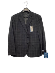 Kenneth Cole Reaction Mens Slim fit Suit Jacket Blazer 44 S Grey Plaid Stretch