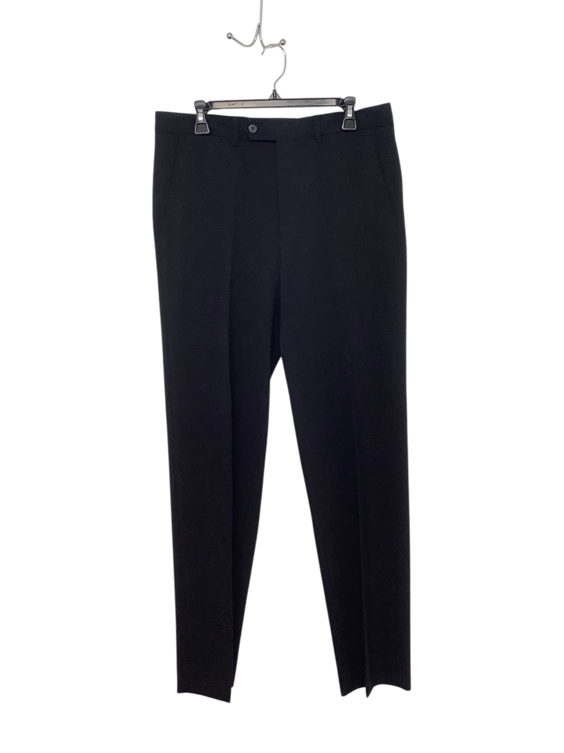 Nautica Mens Modern fit Dress Pants 41 x 32 Black Solid Stretch
