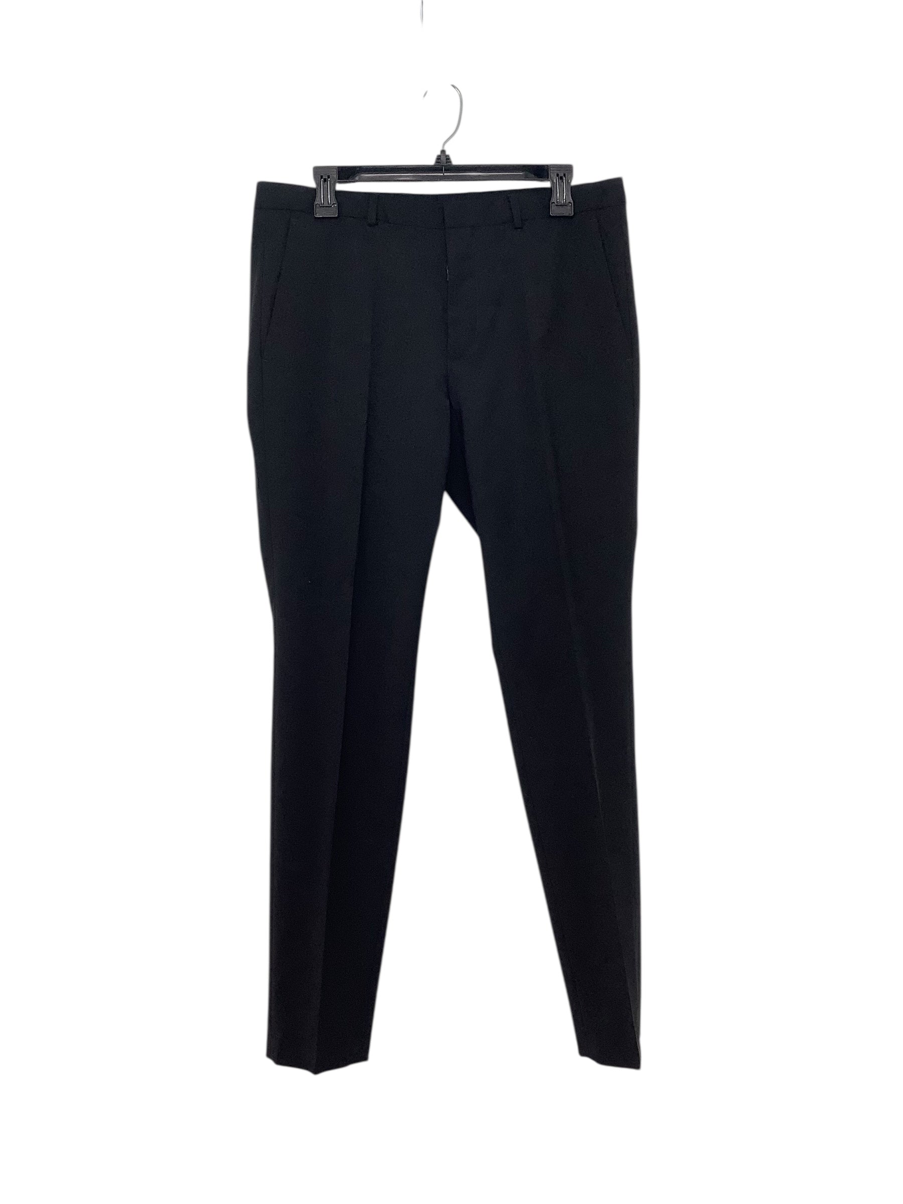 Hugo Boss Mens Slim fit Dress Pants 32 / 30 Black Solid Stretch HestenM204X