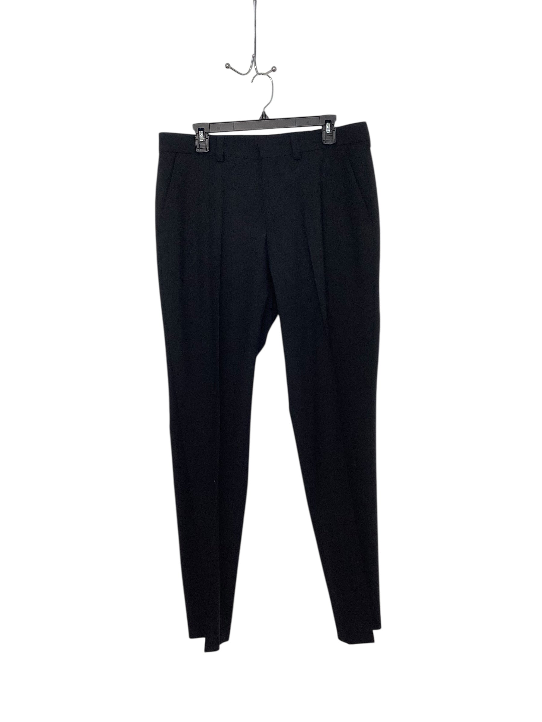 Hugo Boss Mens Slim fit Dress Pants 34 / 30 Black Solid Stretch Karl-Tom244X