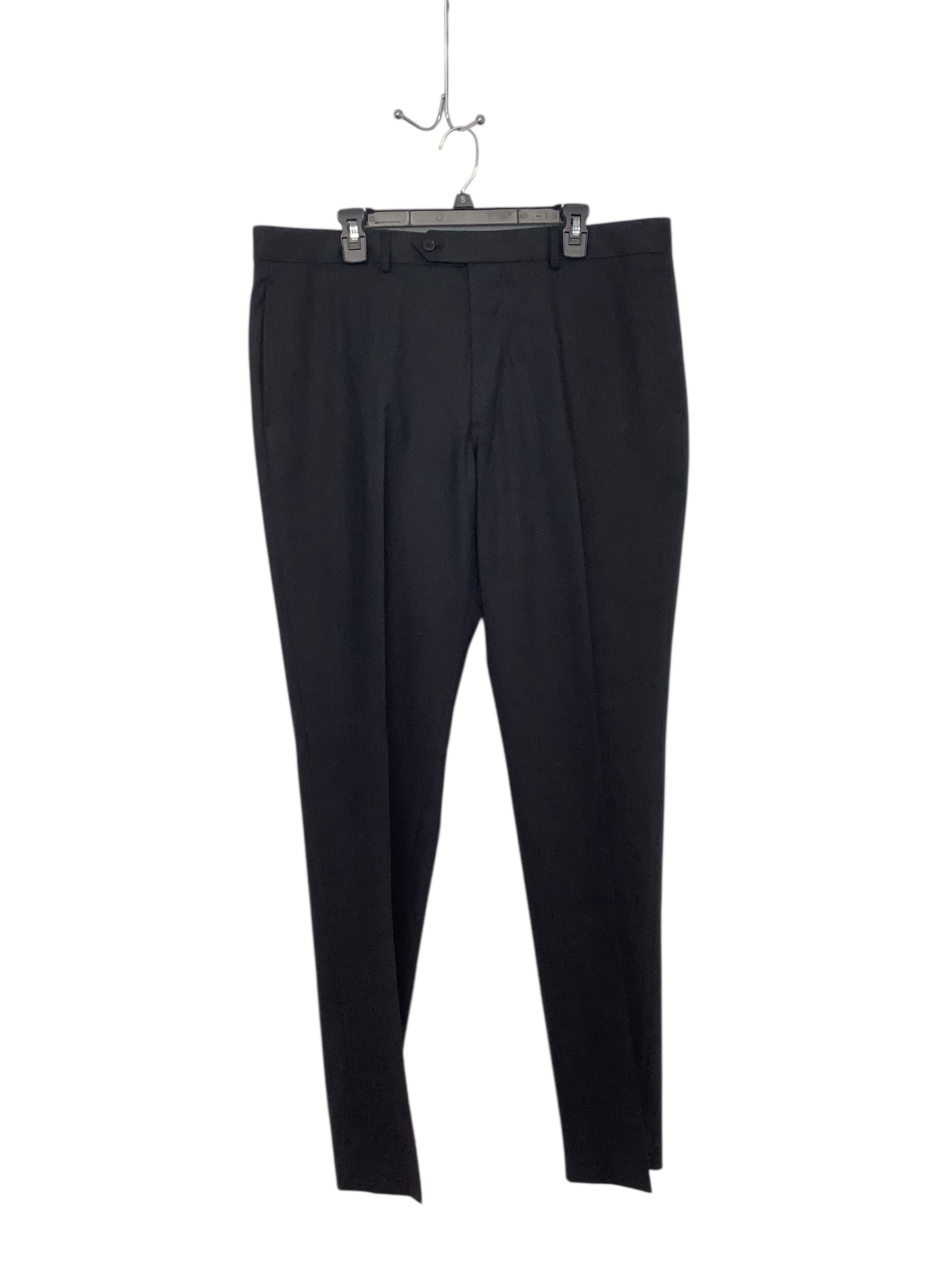 Brooks Brothers Mens Classic fit Dress Pants 38 / 34 Dark Grey Solid Stretch