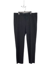Nautica Mens Modern fit Suit Dress Pants 41 / 34 Dark Grey Striped Stretch