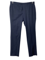 Izod Mens Regular fit Suit Dress Pants 36 / 33 Navy Blue Solid Stretch