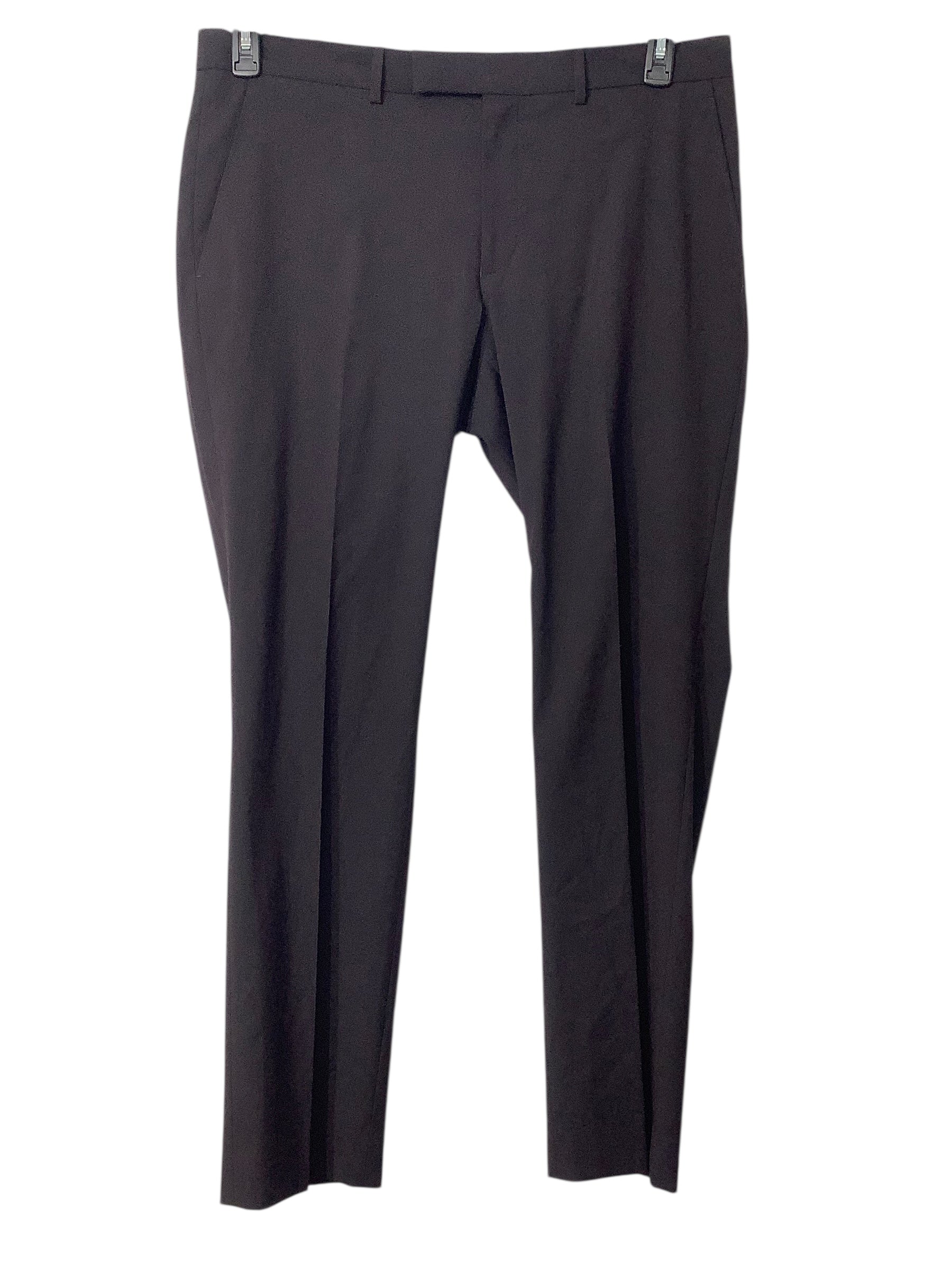Kenneth Cole Mens Slim fit Suit Dress Pants 37 / 32 Wine Burgundy Stretch