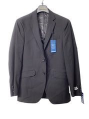 Kenneth Cole Reaction Mens Slim fit Suit Jacket Blazer 38 R Black Solid Stretch